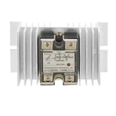 

60A DC-AC Single Phase Solid State Relay SSR DC 3-32V / AC 24-480V + Heat Sink
