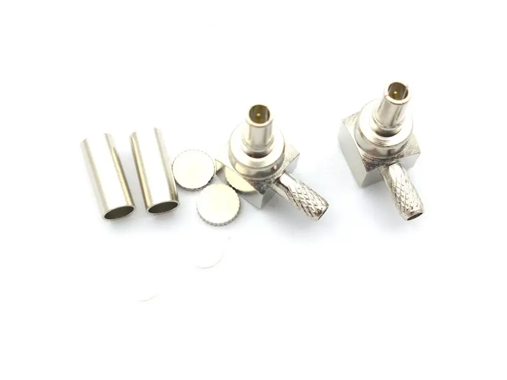 300 шт./партия CRC9 мужской прямоугольный обжимной для кабеля RG316 RG174|angle|angled cables |