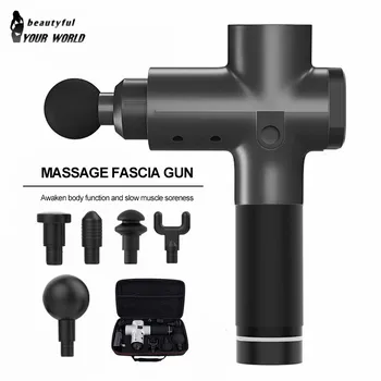 

1500-3200r/min Electric Muscle Massager Therapy Fascia Massage Gun Deep Vibration Muscle Relaxation Fitness Equipment with Bag
