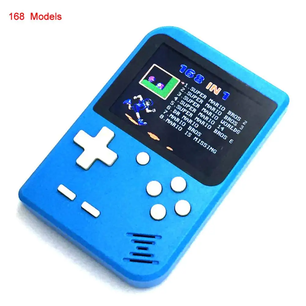 Встроенный 400 игр ручной Ретро игровой консоли мини TFT экран USB зарядка портативная Ретро портативная игровая консоль - Цвет: Blue 168