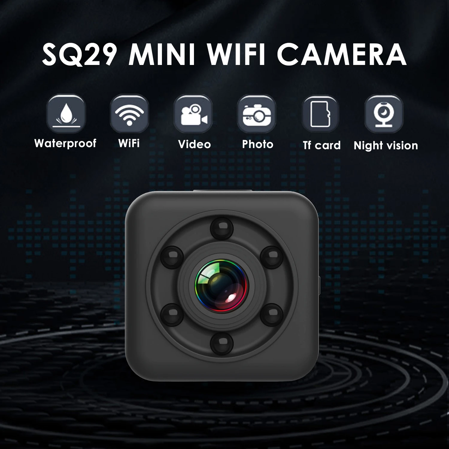 ET SQ29 IP Camera HD WIFI Small Mini Camera Sensor Night Vision Camcorder  Motion DVR Micro Camera Sport DV With Waterproof Shell|Mini Camcorders| -  AliExpress