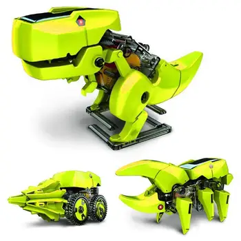 

Solar-powered Toy Robot Diy Dinosaur Assembled Model Science Early For Children Educational Electric Gift Toys Toys Robot N4T6