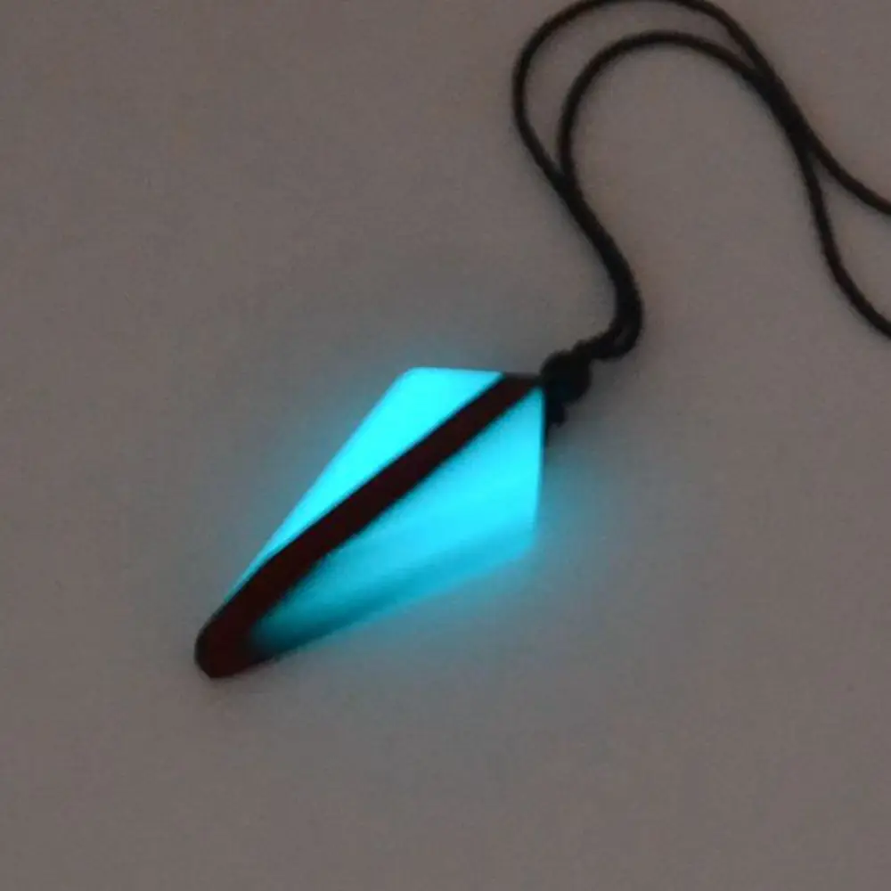 Arrow Necklace Jewelry Gift Luminous-Pendant Ancient Strength-Energy Wood Resin Fashion