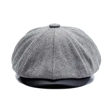 [AETRENDS] Зимние теплые бархатные Восьмиугольные шляпы с ушанками, мужская плоская кепка, кепка для папы, восьмиугольная кепка, Z-6604A