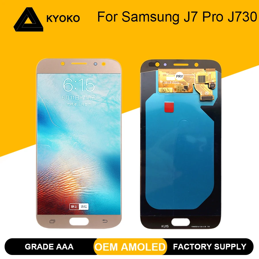 

Super AMOLED Display For SAMSUNG Galaxy J7 Pro J730 LCD J730F Display Touch Screen Replacement Digitizer Adjustable Brightness