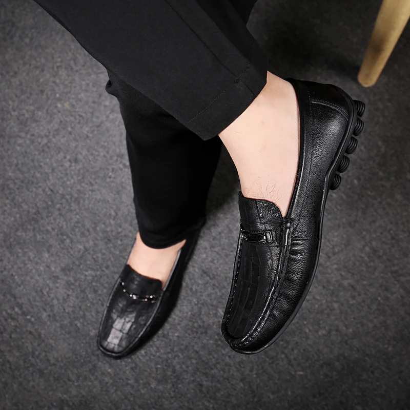 Spring and Autumn Leather Fashionable Comfortable Lightweight Outdoor High Quality Non-slip Waterproof Breathable Loafers