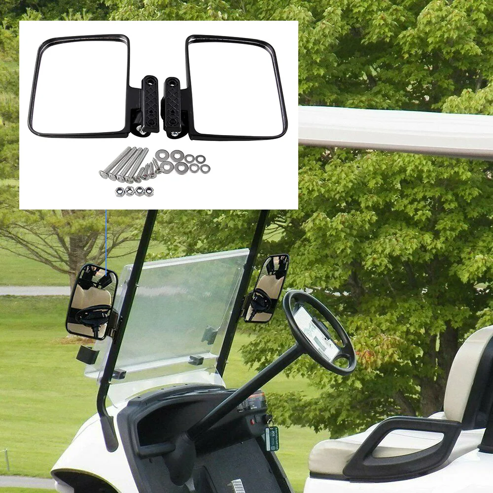 Golf Cart Side Rear View Mirrors for Yamaha Ezgo 2Pcs motorcycle handle bar mirror