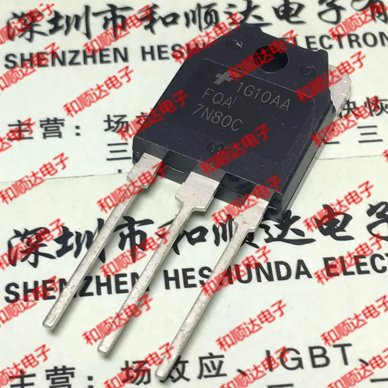 /5 шт/FQA7N80C TO-3P 7A 800 в
