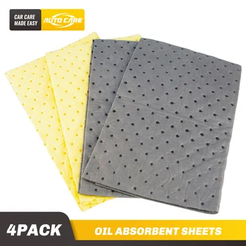 

4Pcs 40x50cm Oil Absorbent Sheets 2mm Kitchen Composit Compact PP high density Absorbing Cloth Oil Absorbent Cottonoil Towel