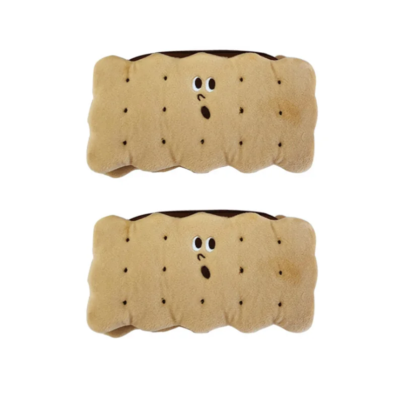 

Creative biscuit pen bags plush girl heart large capacity student pen box cartoon office stationery case pencil bag