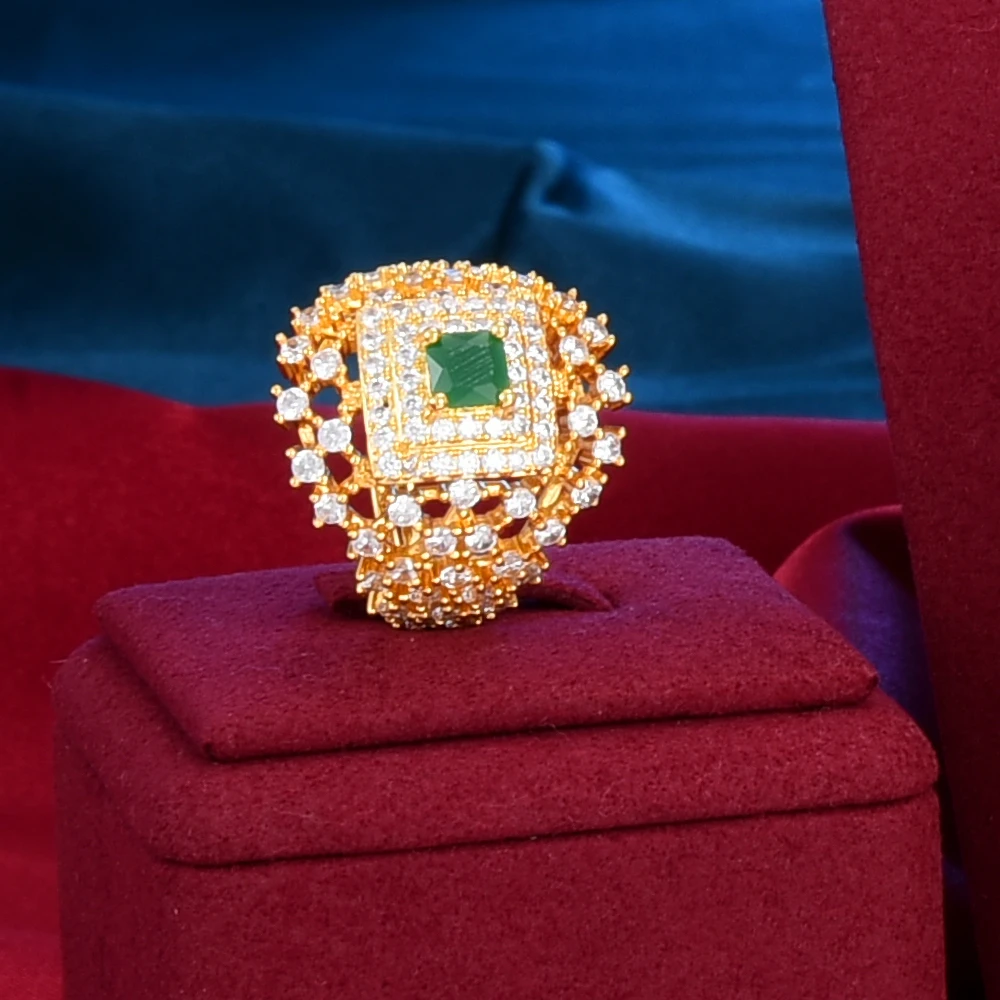 Buy 22Kt Gold Navaratna Gemstone Zamindar Ring 94VG5493 Online from Vaibhav  Jewellers