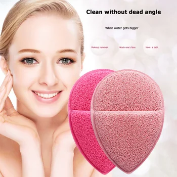 

Face Cleaning Cleanse Washing Sponge Heart Shape Hand Insert Cosmetic Puff Facial Care Tool