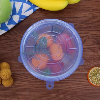 

Small Silicone Stretch Cover Wrap Refrigerator Sealed Lid Food Fresh-Keep Sealing for Household Kitchen Helping Decor