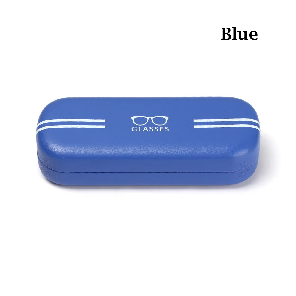 1 шт. Модная Портативная жесткая оправа, коробка для очков, яркие цвета, Чехол для очков, металлические очки, защитные очки, аксессуары - Цвет: blue