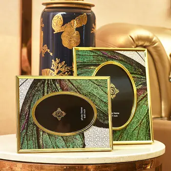 

European Light Luxury Phnom Penh Butterfly Wing Metal Photo Frame Set Up Home Living Room Bedroom Frame Decoration High-endgifts