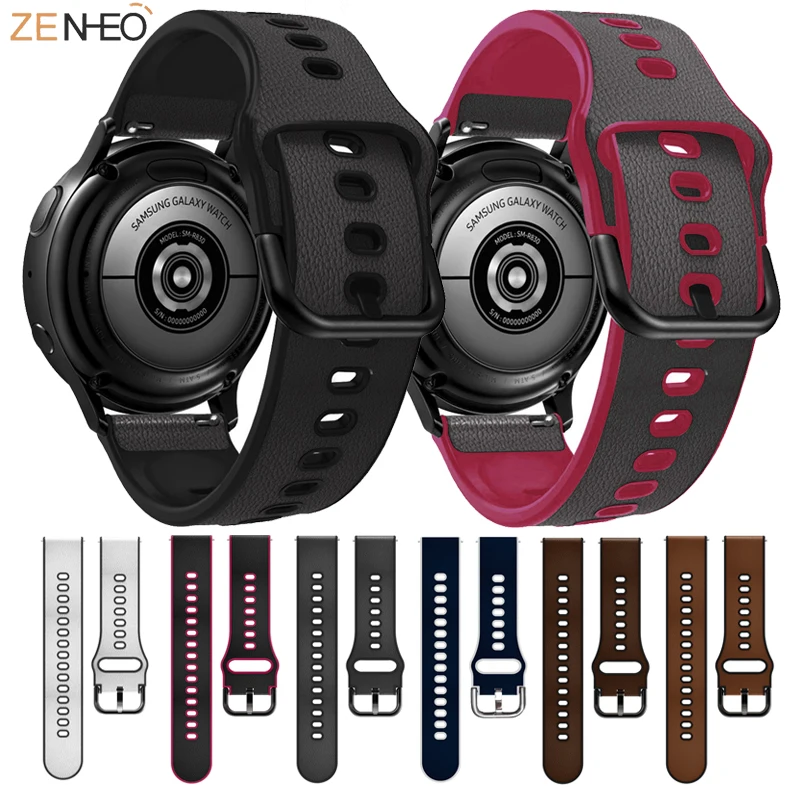 

Leather Strap For Samsung Gear S3 Frontier/Classic/Galaxy watch 46/3 45mm Smart Strap Bracelet 22mm Watch Band Accessories