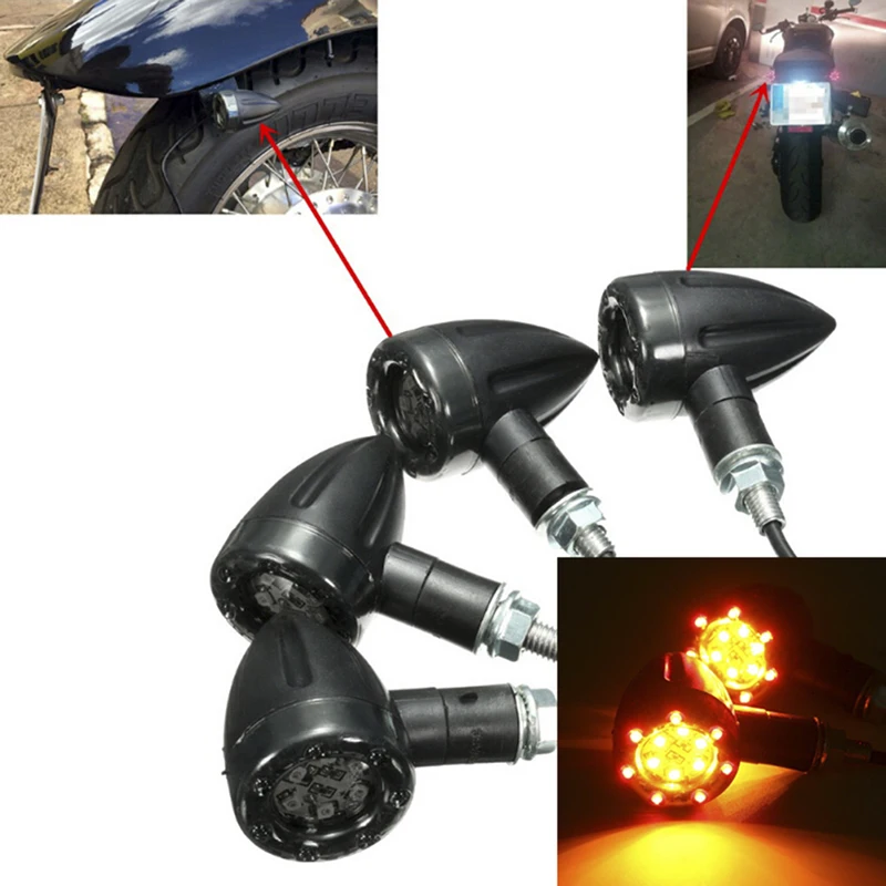 1pcs 6LED flashing motorcycle turn signal brake light motorcycle