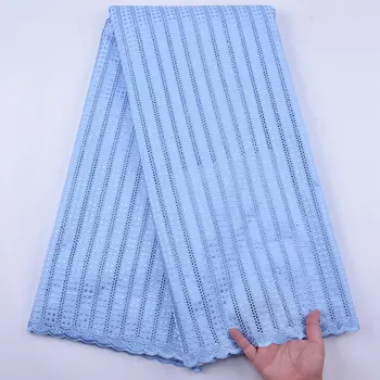 

Sky Blue Swiss Voile Lace In Switzerland Latest 2020 High Quality African Lace Fabric Cotton Nigerian Lace Fabrics For Men S1936