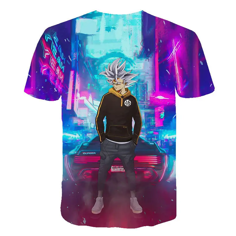 Манга dragon ball z Super Saiyan Son Goku, аниме, летняя 3D печать, новинка, модные футболки, топы для мужчин/мальчиков, мультяшная Повседневная футболка