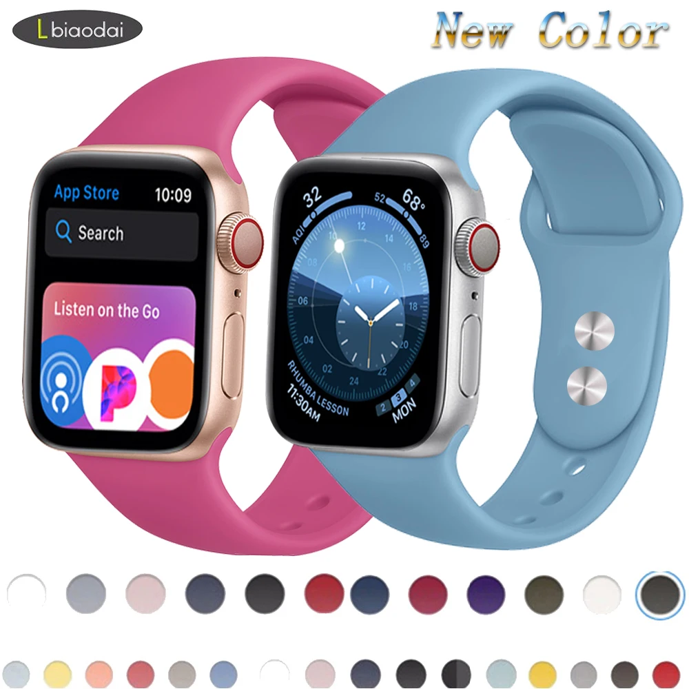 Новинка 2019 ремешок für apple watch 4 ремешка 44 мм iwatch Band 42 correa 38 40 спортивный силиконовый
