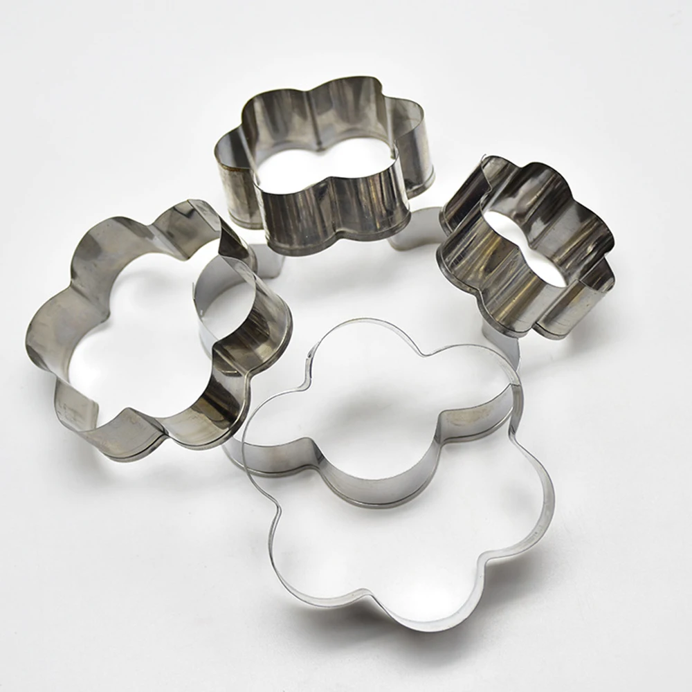 Полезная 5 шт печенья цветок сливы резак торта шоколада из нержавеющей стали