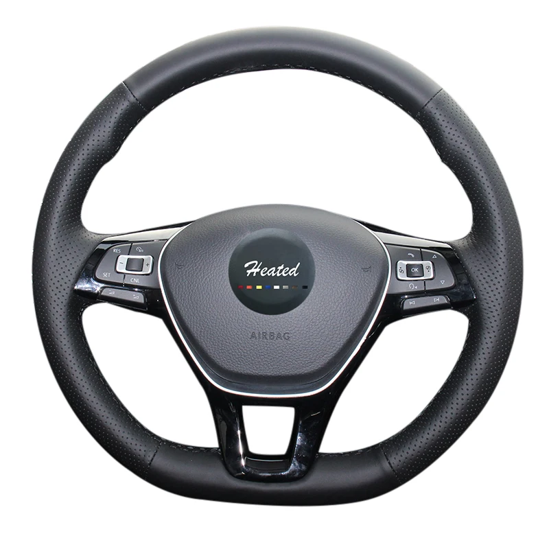 Оплетка на рулевое колесо для Volkswagen VW Golf 7 Mk7 New Polo Jetta Passat B8 Tiguan Sharan скидка 10