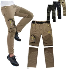 Мужские быстросохнущие съемные Походные штаны для спорта на открытом воздухе летние походные треккинговые рыболовные шорты водонепроницаемые