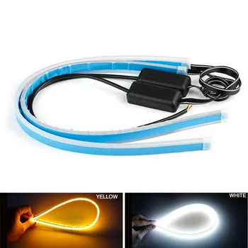 

2x Turn Signal Light Amber+Red 2835 SMD 12V30cm /11.81inches Sequential LED