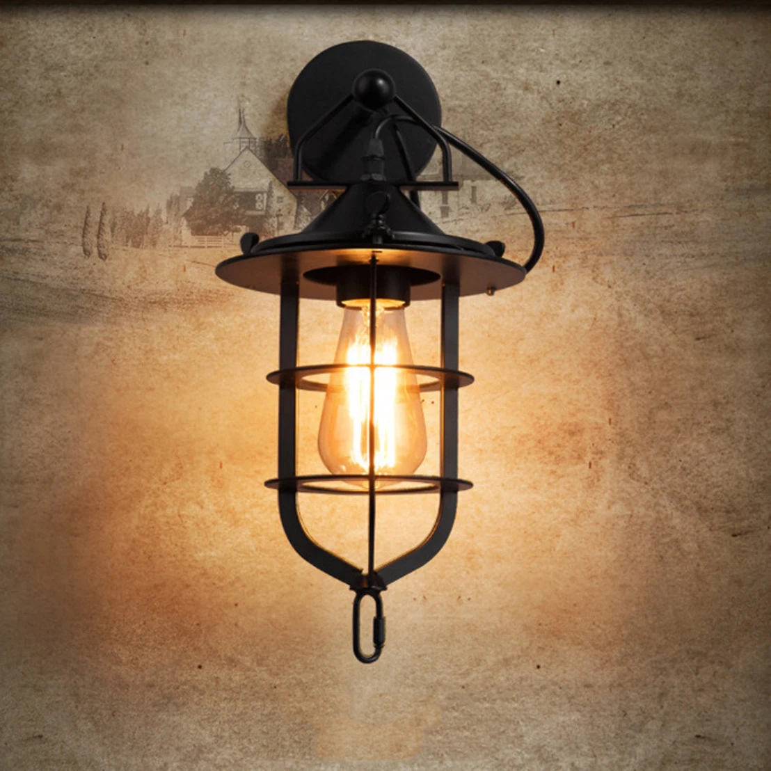 Винтажный настенный светильник промышленный светодиодный ретро античный Wandlamp
