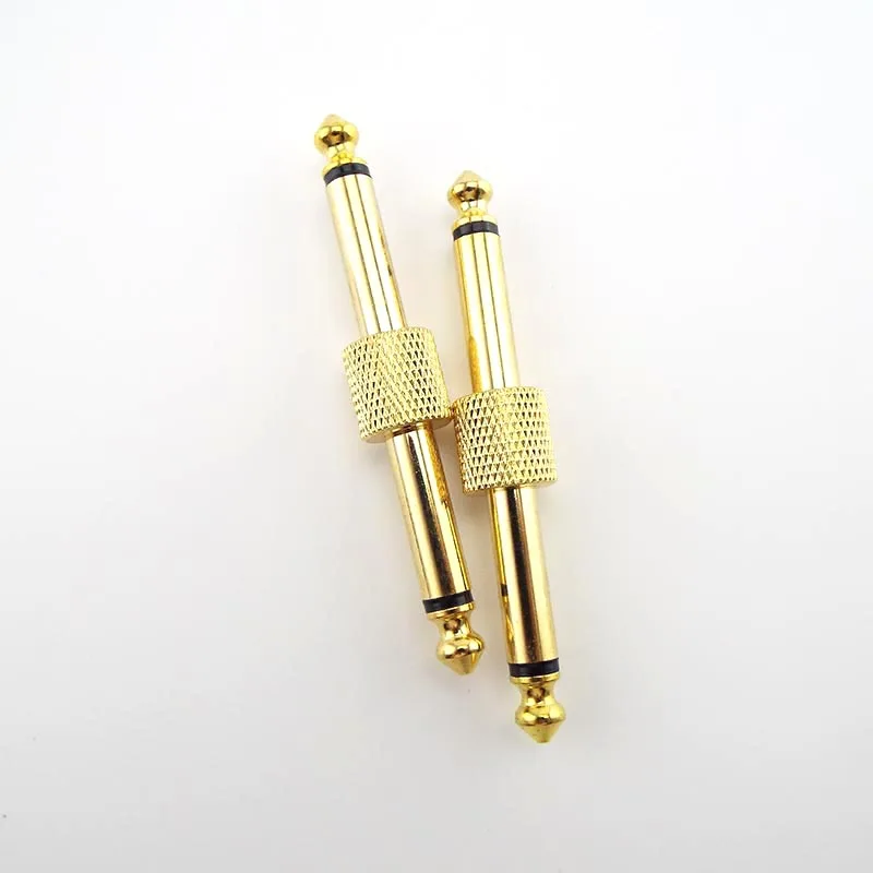 1/4inch 6.35mm Male Mono Plug Convert Instrument Connector Coulper Jack Interface Cable Adaptor Electric Pedal Board Accessories |