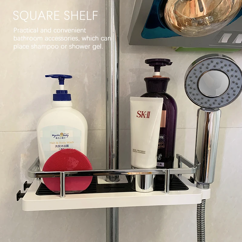 Details about   Shower Storage Rack  Holder Detachable Tray Rack Organizer Shampoo Head 1 Pc 