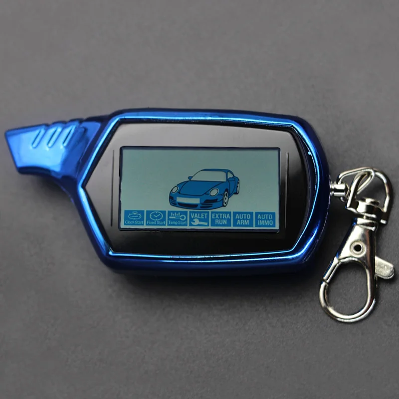 

B9 LCD Remote Controller+TPU cover For Original Russia Version Starline B9 Twage 2 Way Car Alarm System FM Transmitter Keychain