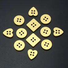 10 шт. металлические ярко-золотые пуговицы для рубашки/любящие пуговицы/хорошие пуговицы для рубашки/маленькие прочные пуговицы различных форм