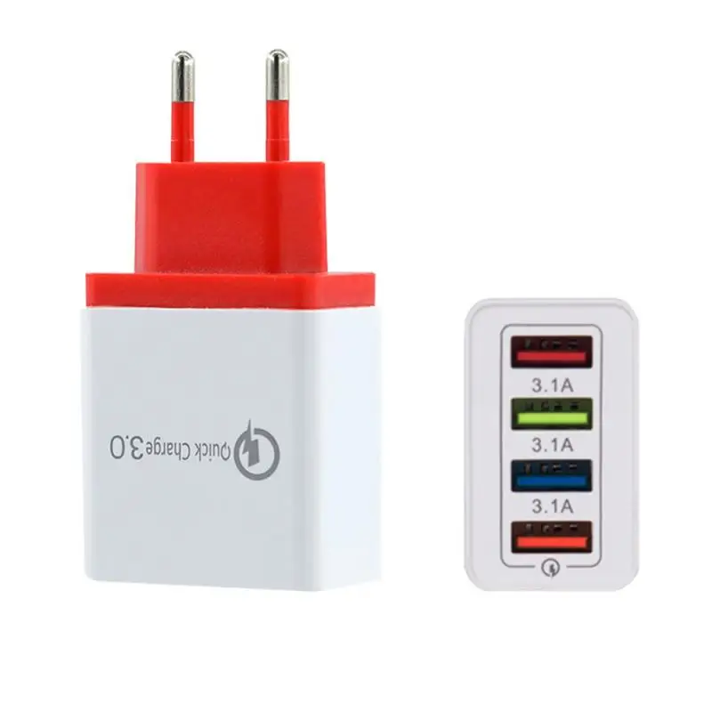 Qc 3.0 Snelle Wall Charger Eu Plug Adapter Quick Charger 3.0 Usb Lader Voor Samsung A50 A30 Iphone 7 8 voor Xiaomi Mi9 Tablet Nieuwe