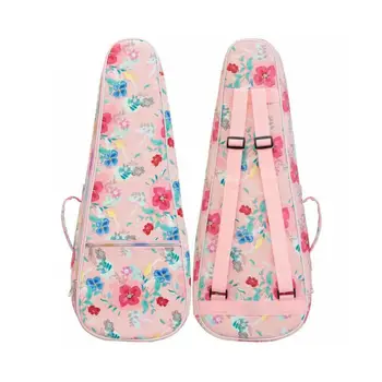 

Ukulele Bag 4-String Hawaiian Guitar Bag Luxury PU Leather Printing Soft Case Waterproof Backpack On For 21 23 26 Inch Ukulele