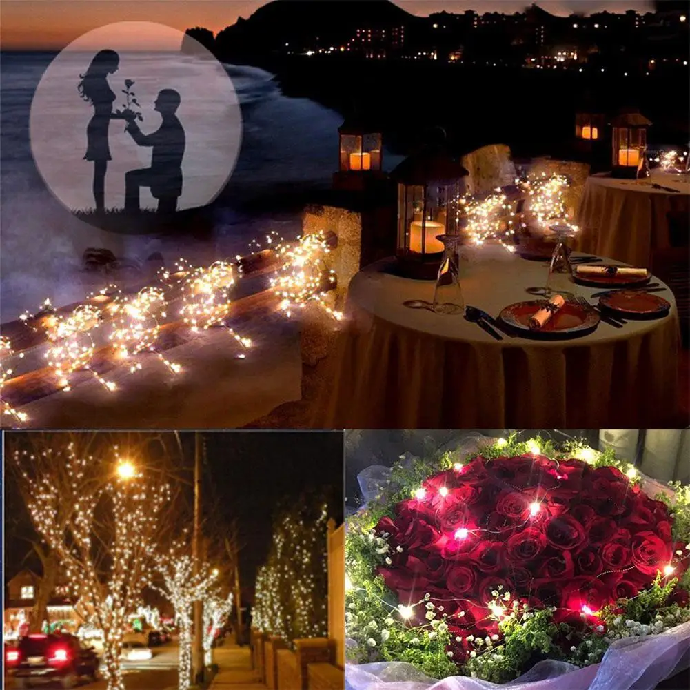 20M 200 LED Solar Strip Light Home Garden Copper Wire Light String Fairy Outdoor Solar Powered Christmas Party Decor