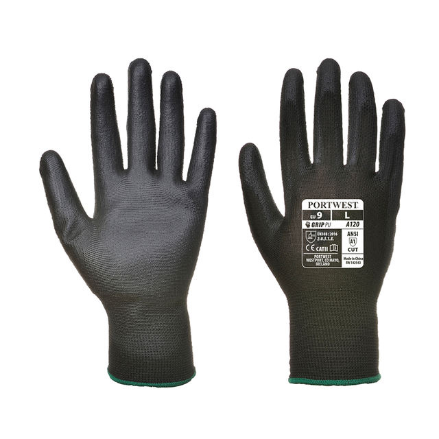 Work gloves safety PU Palm non-slip lot / 12 pairs