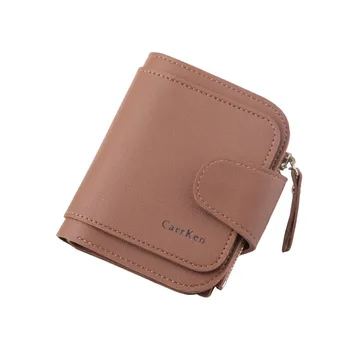 

Women 2020 Short Wallet Female Leather Hasp Wallets Ladies Zipper Coin Purse Ladies Credit Card Holder Retro Кошелек Женский