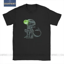 Vintage Alien Covenant camiseta para hombres O cuello puro algodón camisetas Alien vs película de depredadores espacio de manga corta Camisetas para adultos Tops