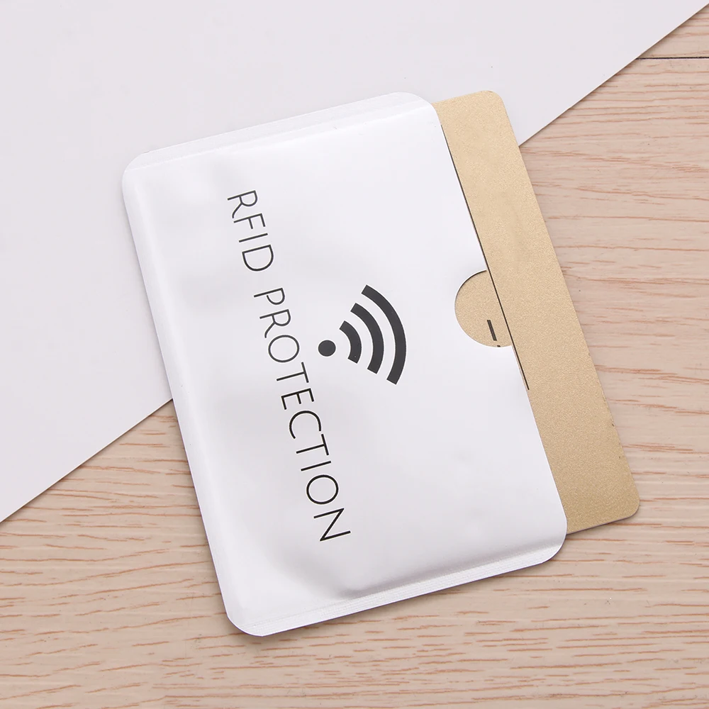 10/20 шт. Анти Rfid ID держатель для карт серебристые, лазерные алюминиевые бумажник Блокировка считыватель Блокировка Чехол для банковских карт кредитной протекторы для карт