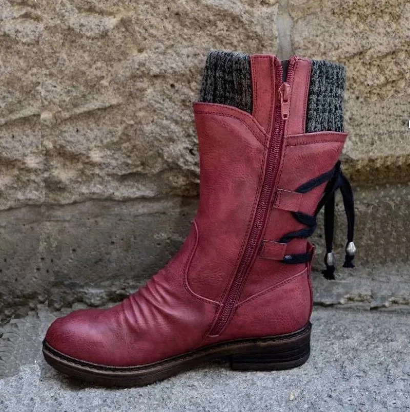 PUIMENTIUA/ г.; Лидер продаж; обувь для ранней зимы; женские ботинки на плоской подошве; модные вязаные женские ботинки в стиле пэчворк; женские короткие ботинки; botas