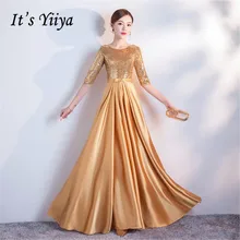 Это Yiiya вечерние платья блестящее вечернее платье с блестками размера плюс бургундское элегантное платье с О-образным вырезом и коротким рукавом E1414