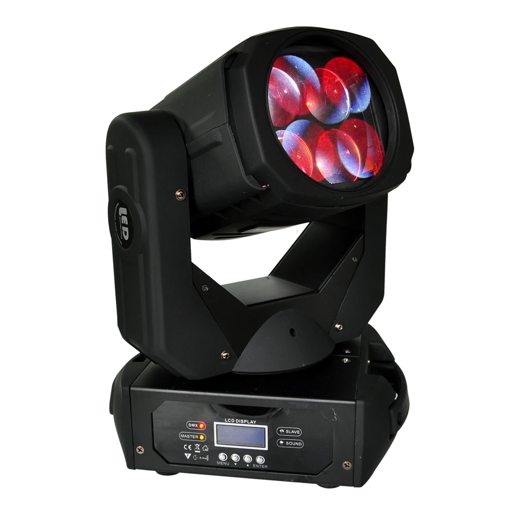 Суперсветодиодный подвижный головной светильник TIPTOP Blizzard Nova 4x25 вт 4 в 1 цветной RYBW