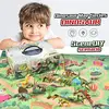Dinosaurs World 3D Dino Educational Realistic Dinosaur Play Set Activity Play Mat Including T-Rex Triceratops Collection Toy Kid 2
