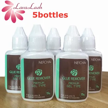 

5bottles NEICHA Glue Remover Eyelashes Premium Gel TYPE Glue Remover Professinal Clear Eyelash Glue Remover 15g Made in Korea