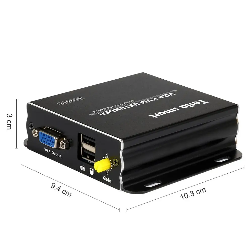 Tesla smart KVM удлинитель 1080 P 60Hz VGA через CAT5 через UTP FTP до 984ft длинный диапазон(1 удлинитель TX+ 1 удлинитель RX
