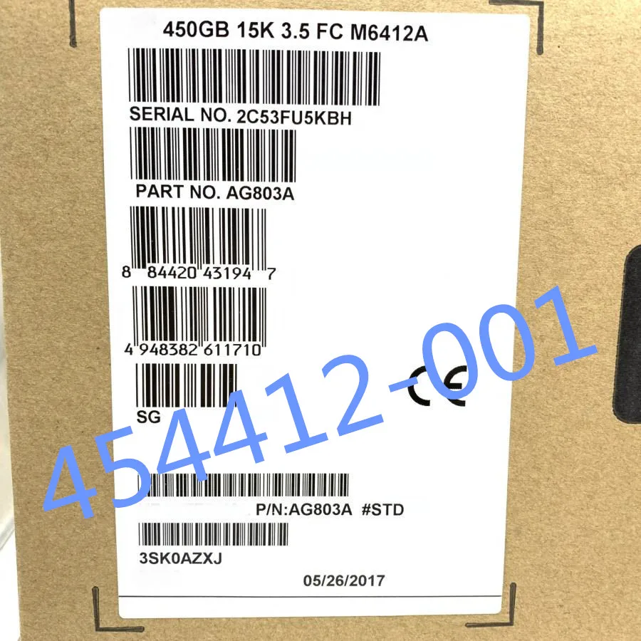 AG803A AG803B 454412-001 450GB 15K FC гарантирует Новое в оригинальной коробке. Обещано отправить в течение 24 часов