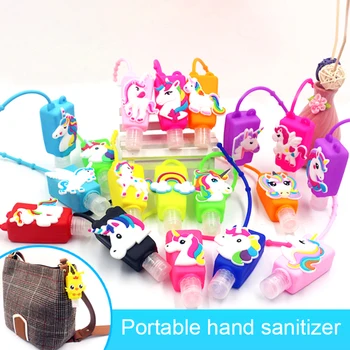 

2pcs 30ml Silicone Hand Sanitizer Holder Cute Cartoon Refillable Spray Bottle Holder Portable Silicone Travel Empty Bottle Cover