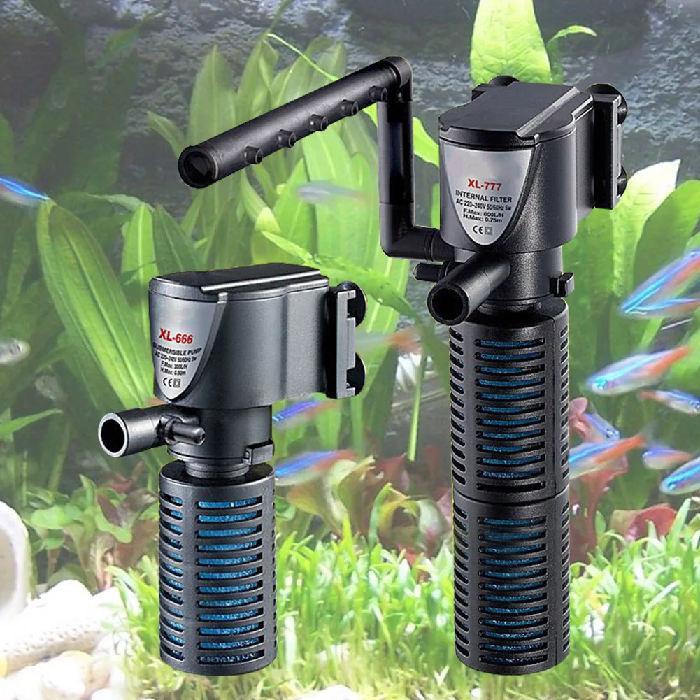 Мини-увеличение кислорода, энергосберегающая вода, внутренний эффективный фильтр для аквариума, погружные насосы 3 в 1