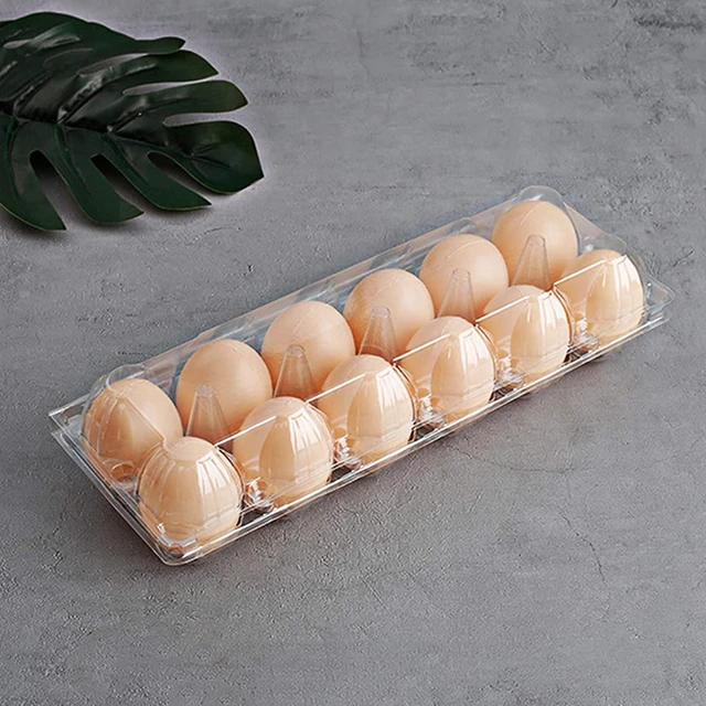5 Packs Plastic Egg Cartons Bulk Empty Clear Egg Tray Egg Carton
